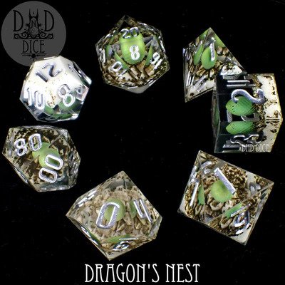 Dragon's Nest - Handmade Dice set - 7 stuks