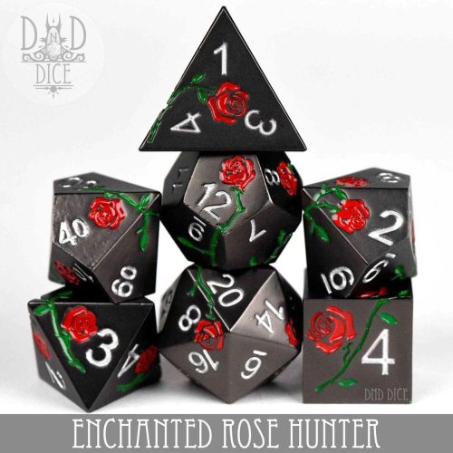 Enchanted Rose: Hunter - Metal Dice set - 7 stuks