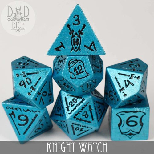 Knight Watch - Fake Metal Dice set - 7 stuks