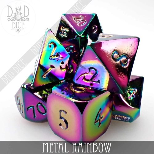 Metal Rainbow - Metal Dice set - 7 stuks