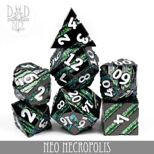 Neo Necropolis - Metal Dice set - 7 stuks