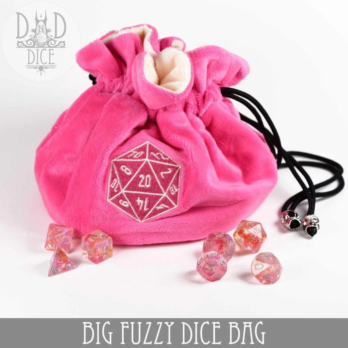 Pink - Big Fuzzy Dice Bag
