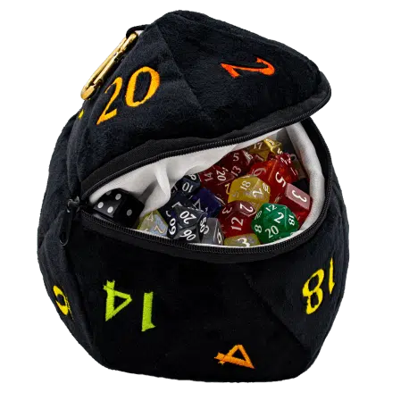 Rainbow D20 - Plush Dice Bag