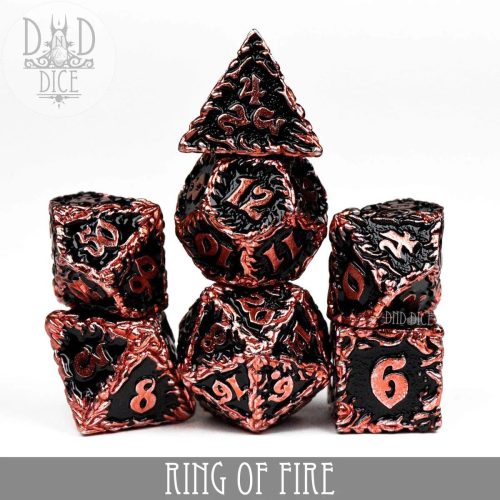 Ring of Fire - Metal Dice set - 7 stuks