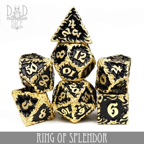 Ring of Splendor - Metal Dice set - 7 stuks