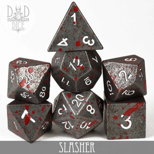 Slasher - Metal Dice set - 7 stuks