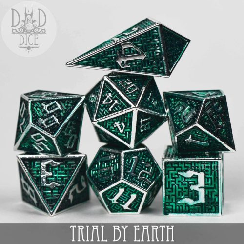Trial by Earth - Metal Dice set - 7 stuks