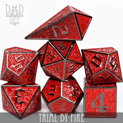 Trial by Fire - Metal Dice set - 7 stuks