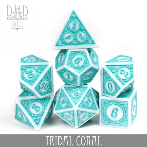 Tribal Coral - Dice set - 7 stuks