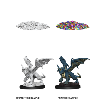 Blue Dragon Wyrmling - D&D Unpainted Miniatures