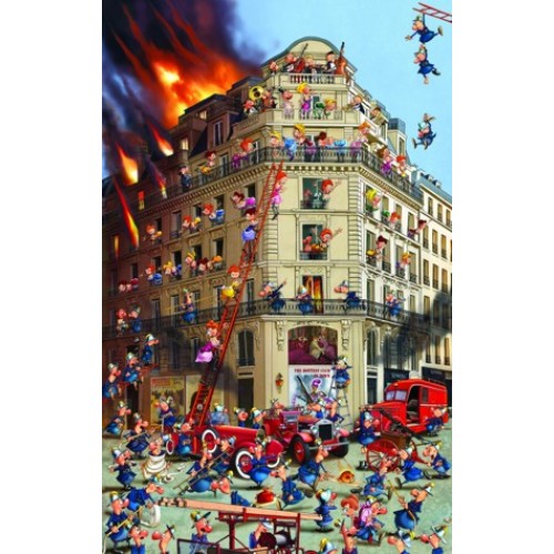 Brandweer - 1000 stukken Comic Puzzel