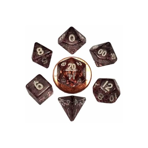 Ethereal Black - Mini Dice set - 7 stuks