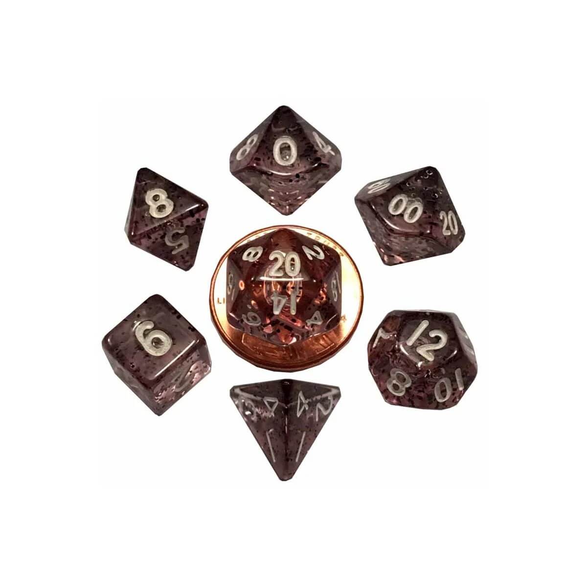 Ethereal Black - Mini Dice set - 7 stuks