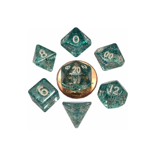 Ethereal Light Blue - Mini Dice set - 7 stuks
