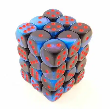 Gemini Black-Starlight/red D6 12mm Dobbelsteen Set (36 stuks)