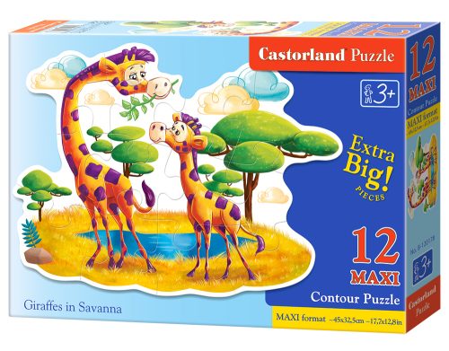 Giraffes in Savanna - 12 XXL stukken puzzel