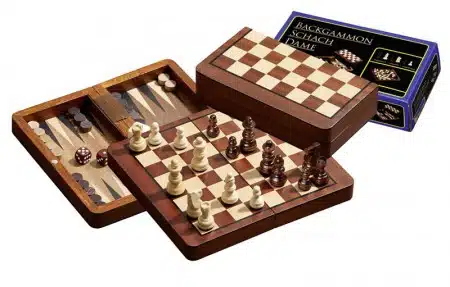 Reis Schaak/Dam/Backgammon Kassette Veld 18 mm, Koningshoogte 37 mm Magnetisch