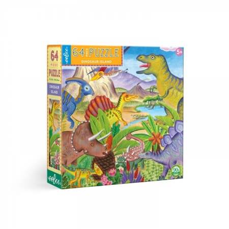 Dinosaur Island - 64 stukken kinderpuzzel