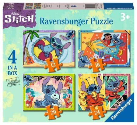 Disney Stitch Puzzel - 4 in a box