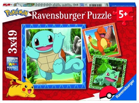Pokémon - 3x 49 stukken Puzzel