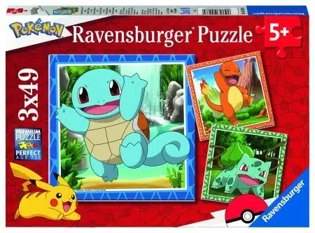 Pokémon - 3x 49 stukken Puzzel