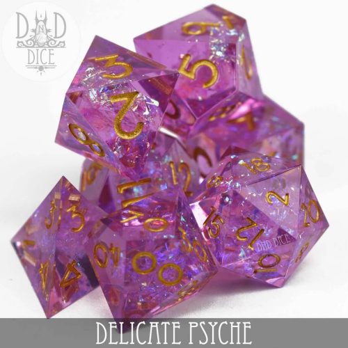 Delicate Psyche - Handmade Dice set - 7 stuks