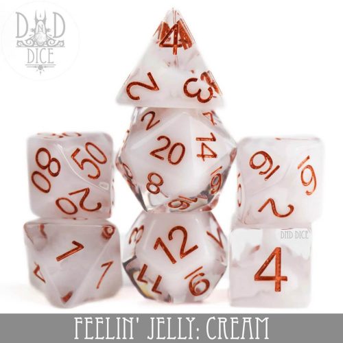 Feelin' Jelly: Cream - Dice set - 7 stuks