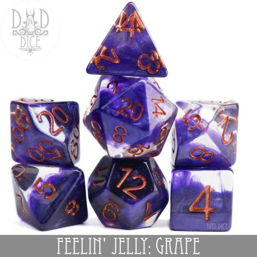 Feelin' Jelly: Grape - Dice set - 7 stuks