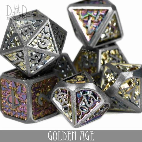 Golden Age - Metal Dice set - 7 stuks