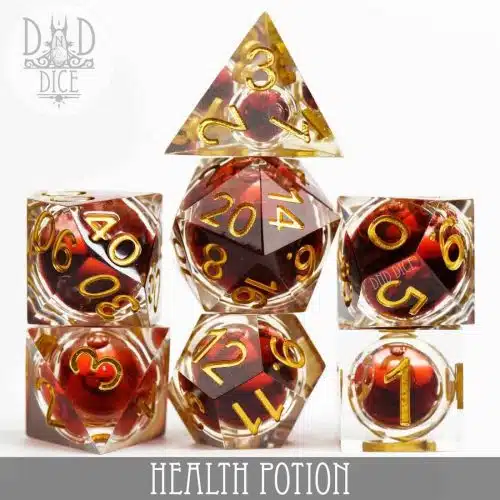 Health Potion - Liquid Core Dice set - 7 stuks