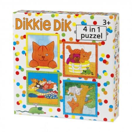 Dikkie Dik - 4 in 1 puzzel