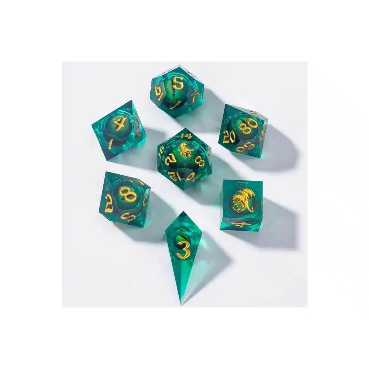 ''Always Watching'' Beholder's Gaze - Liquid Core Dice set - 7 stuks