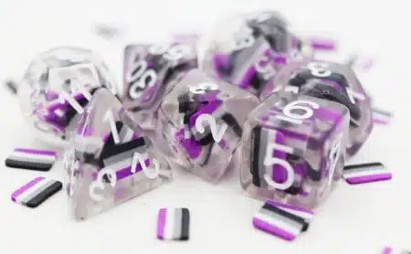 Asexual Flag - Pride Dice set - 7 stuks