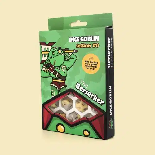 The Berserker - Session #0 Dice Set - 8 stuks + Mini Dice Bag