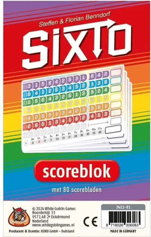 Extra Scoreblok - Sixto