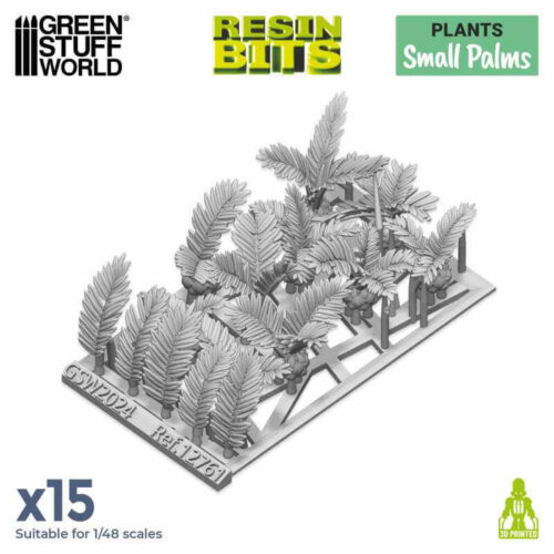 15 Small Palms - Unpainted Miniatures