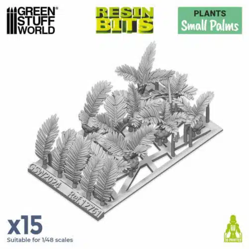 15 Small Palms - Unpainted Miniatures