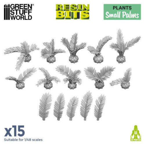 15 Small Palms - Unpainted Miniatures