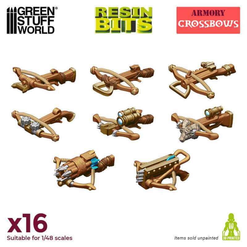 16 Dwarf Crossbows - Unpainted Miniatures