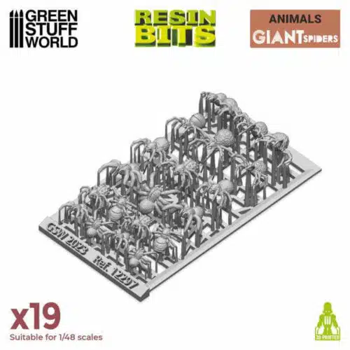 19 Giant Spiders - Unpainted Miniatures