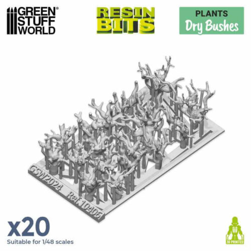 20 Dry Bushes - Unpainted Miniatures
