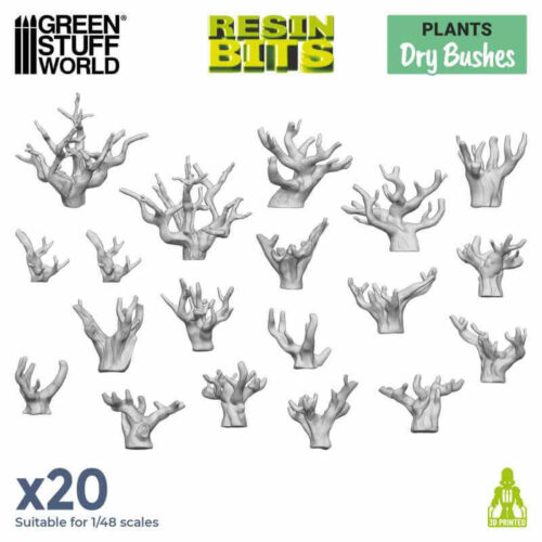 20 Dry Bushes - Unpainted Miniatures
