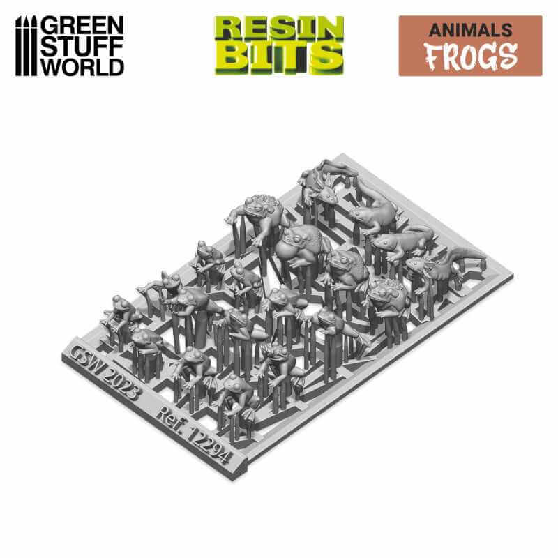 20 Frogs and Toads - Unpainted Miniatures