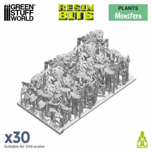 30 Monstera Plants - Unpainted Miniatures