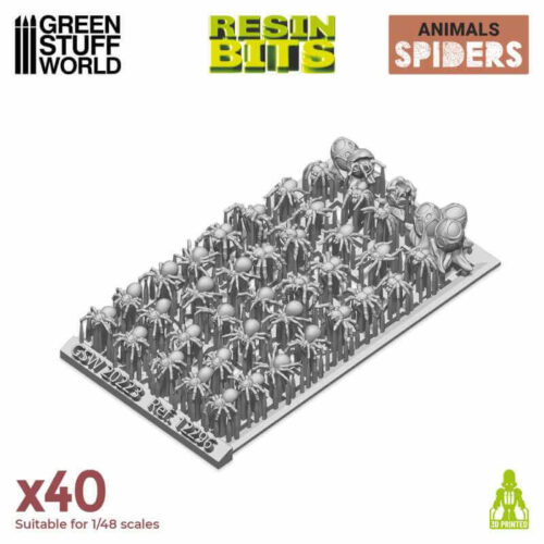 40 Small Spiders - Unpainted Miniatures