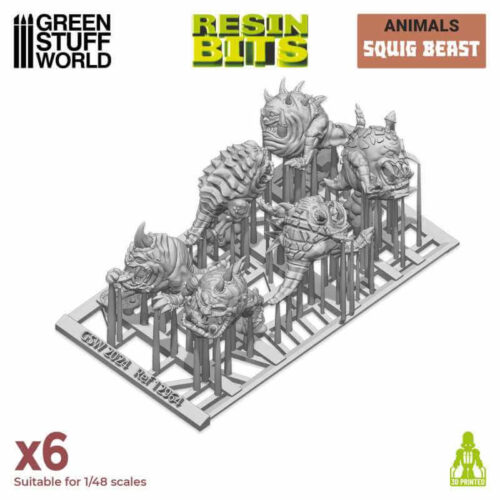 6 Squig Beasts - Unpainted Miniatures