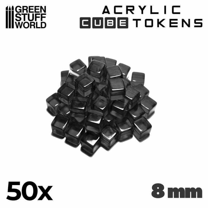 Black - Acrylic Cube Tokens