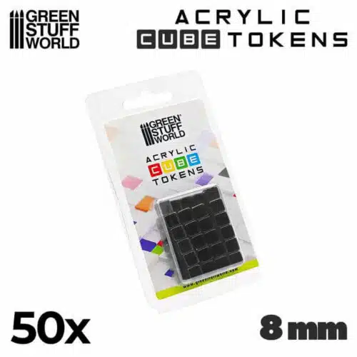 Black - Acrylic Cube Tokens