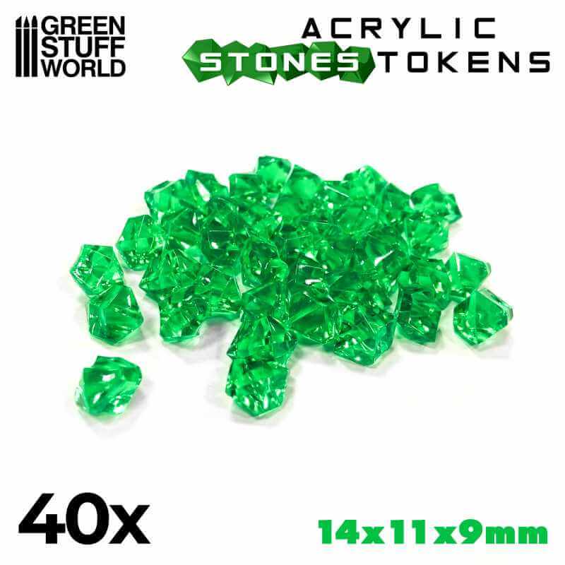 Green - Acrylic Stone Tokens