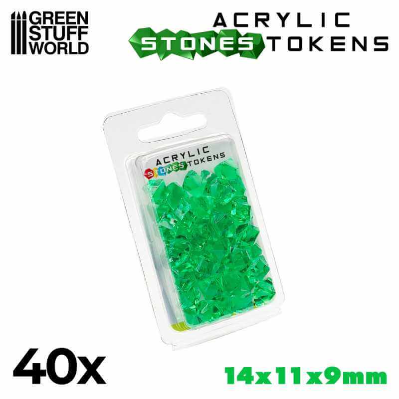 Green - Acrylic Stone Tokens